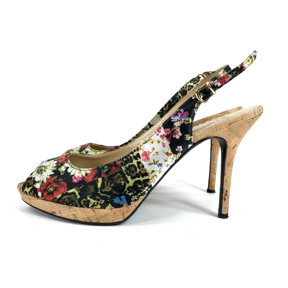J Renee 'OliveJJ' Floral Print Cork Stiletto Pumps